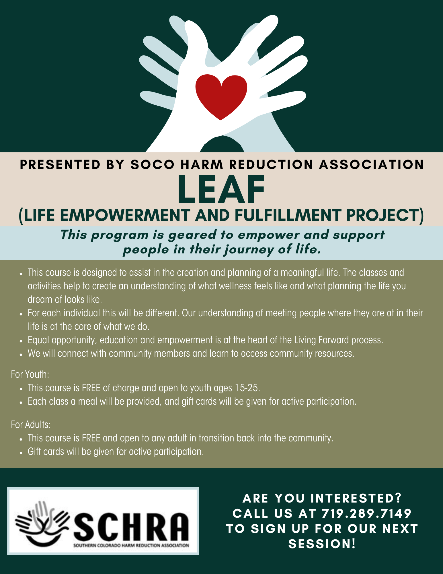 LEAF (formerly Life Skills) – Southern Colorado Harm Reduction Association